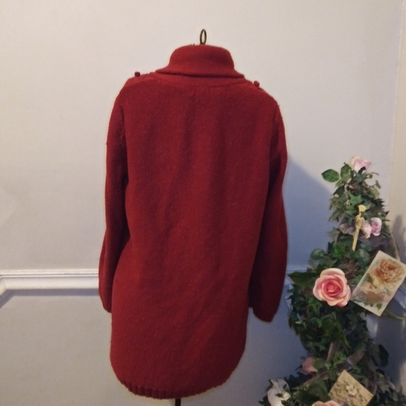 Merona Red Popcorn Stitch Toggle Front Cardigan - Picture 5 of 10
